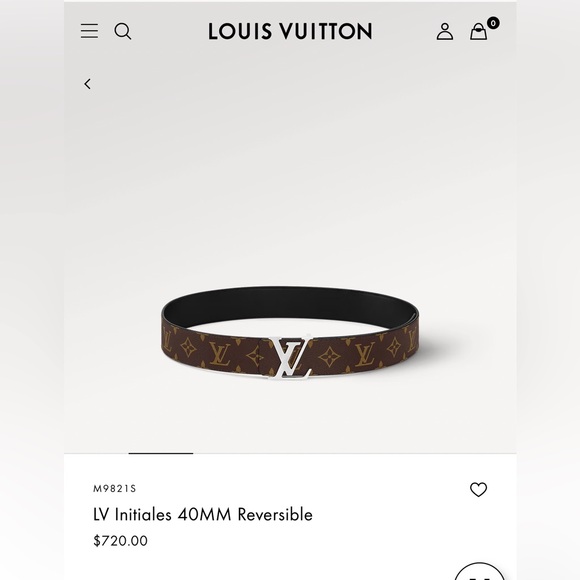 Authentic Men’s Louis Vuitton LV Initiales 40MM Reversible Belt - Picture 8 of 9